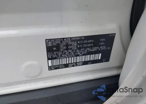 2022 Toyota Venza Le z USA, uszkodzony, nr VIN JTEAAAAH3NJ094142